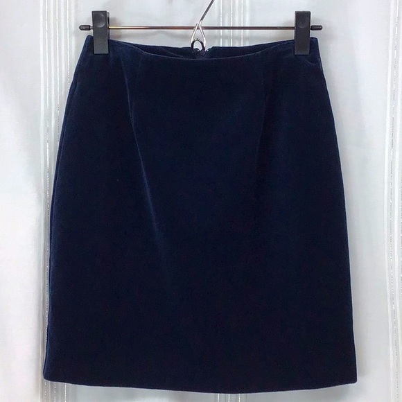 Hugo Buscati Dresses & Skirts - 💎VTG HUGO BUSCATI Midnight Blue Cotton Velvet Lined Back Zip